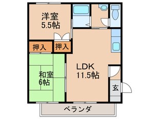 アルティ２１　Ｂ棟の物件間取画像